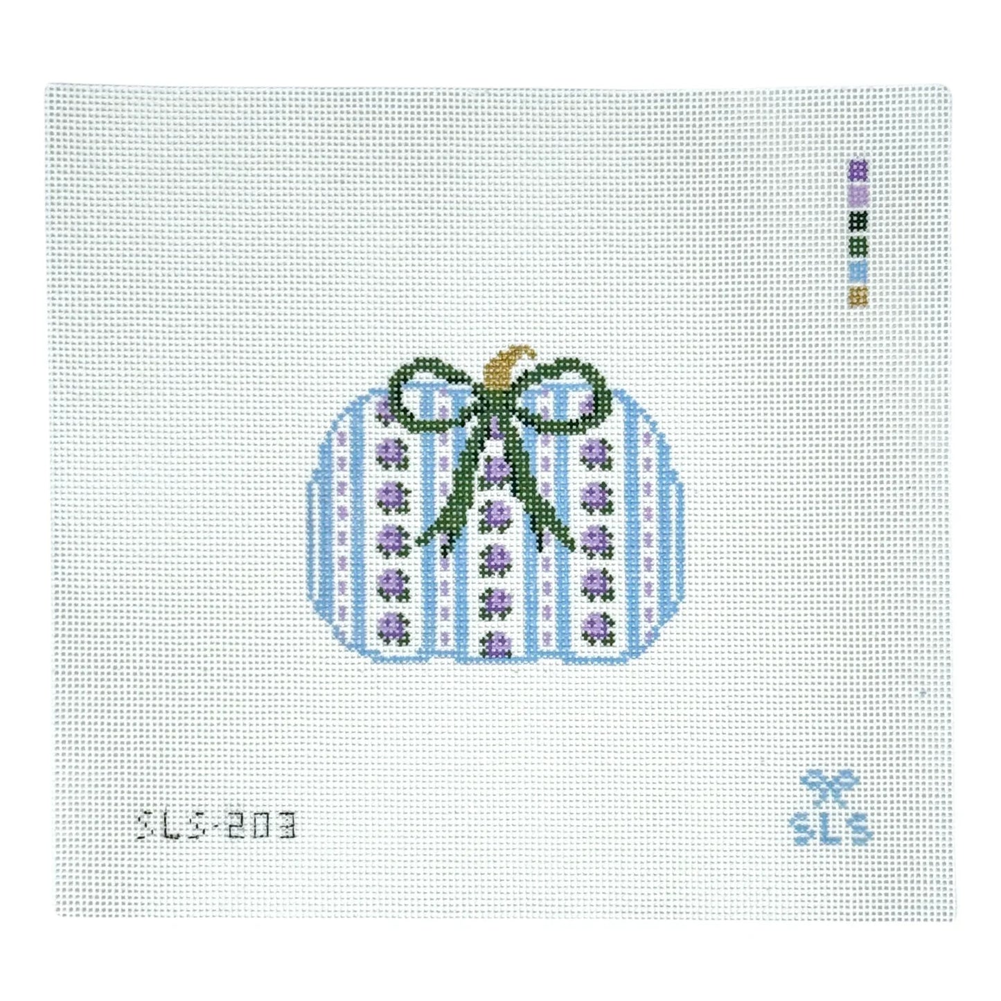 Blue Pumpkin Needlepoint Canvas