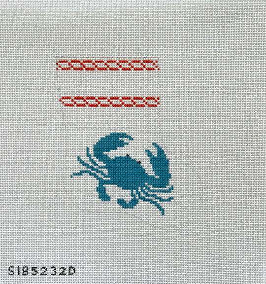 Crab Mini Sock Needlepoint Canvas