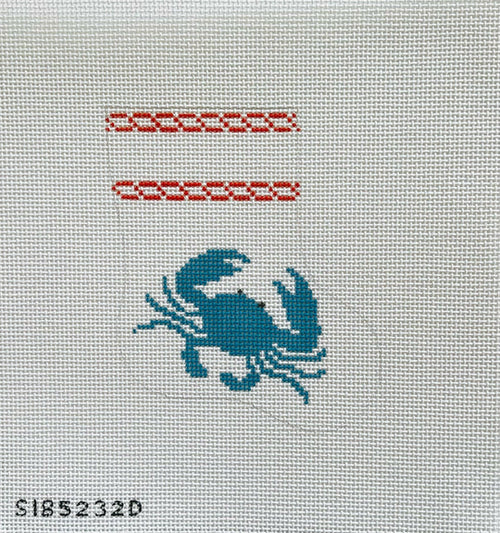 Crab Mini Sock Needlepoint Canvas