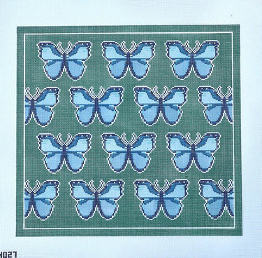 Translation missing: en.Blue Morfo Butterfly Needlepoint Canvas