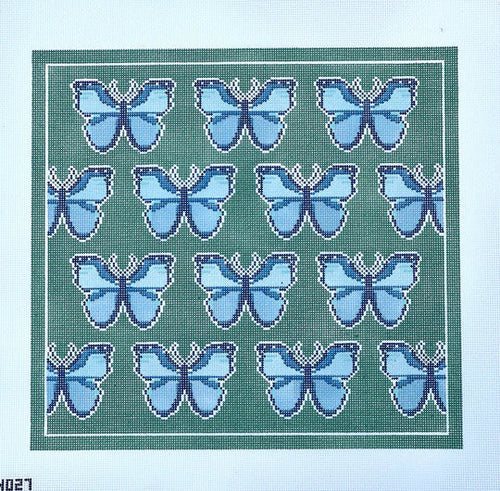 Blue Morfo Butterfly Needlepoint Canvas