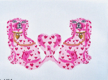Translation missing: en.Puppy Love Duo Needlepoint Canvas