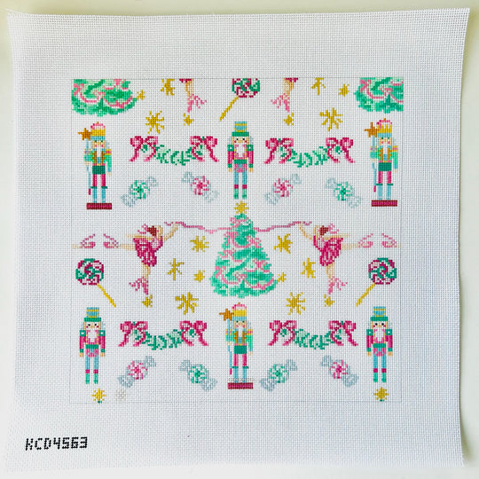 Sugar Plum Print Needlepoint Canvas