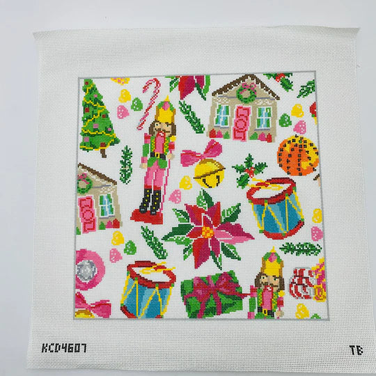 Christmas Collage Needlepoint Canvas