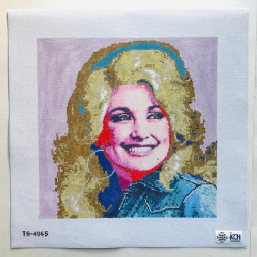 Translation missing: en.Dolly Parton Smiling Needlepoint Canvas
