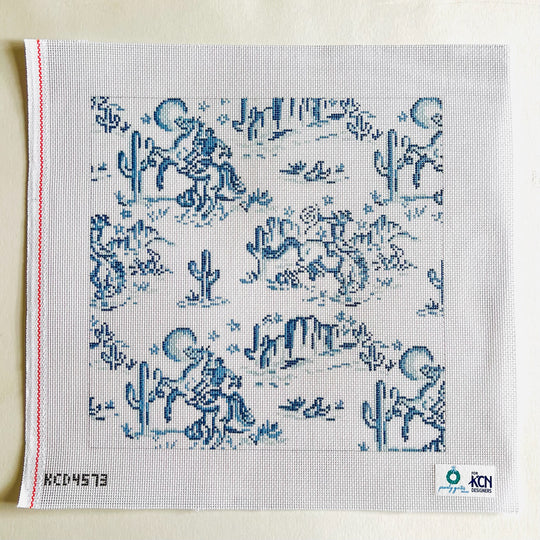 Cowboy Toile Needlepoint Canvas