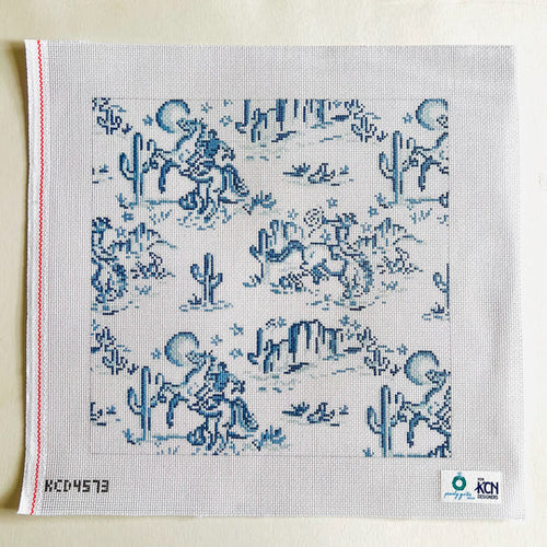 Cowboy Toile Needlepoint Canvas