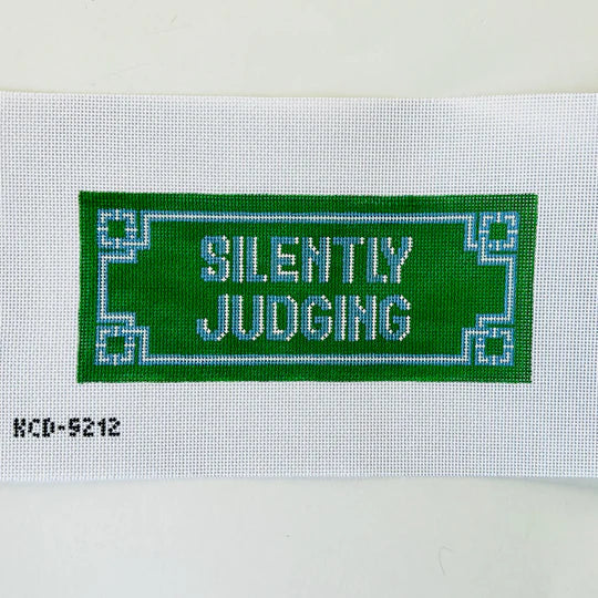 Silently Judging Needlepoint Canvas