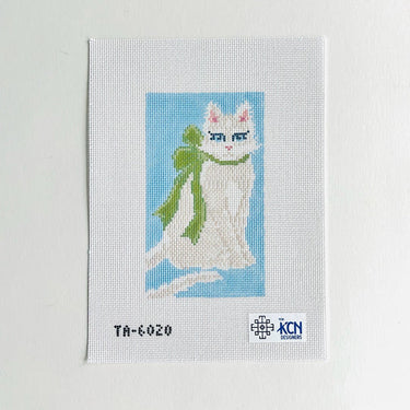 Translation missing: en.Blue Cat Bookend/Eyeglass Case Needlepoint Canvas