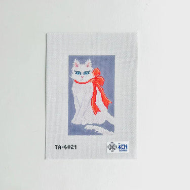 Translation missing: en.Orange Cat Bookend/Eyeglass Case Needlepoint Canvas