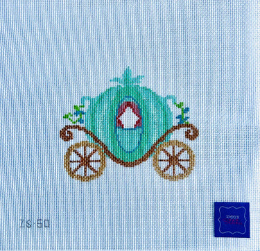 Translation missing: en.Pumpkin Coach Needlepoint Canvas