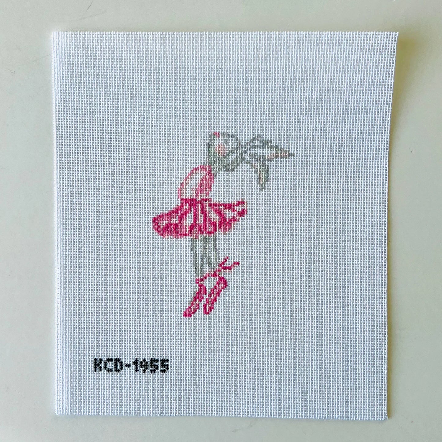 Stretching Ballet Bunny Needlepoint Canvas