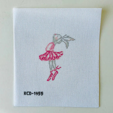 Translation missing: en.Stretching Ballet Bunny Needlepoint Canvas