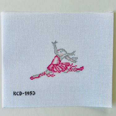 Translation missing: en.Leaping Ballet Bunny Needlepoint Canvas