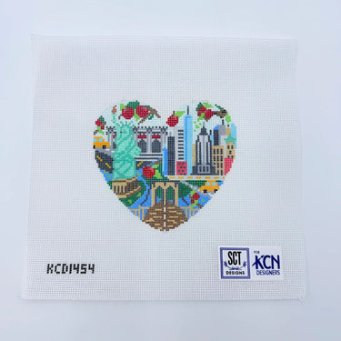 Translation missing: en.New York Heart Needlepoint Canvas