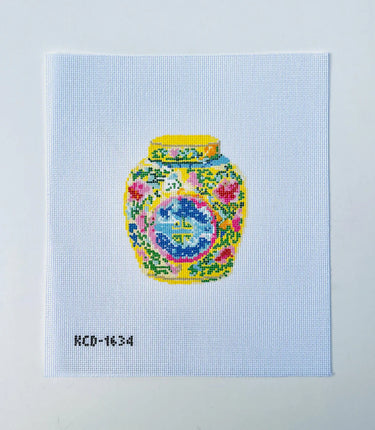 Translation missing: en.Haute Chinoiserie Yellow Needlepoint Canvas
