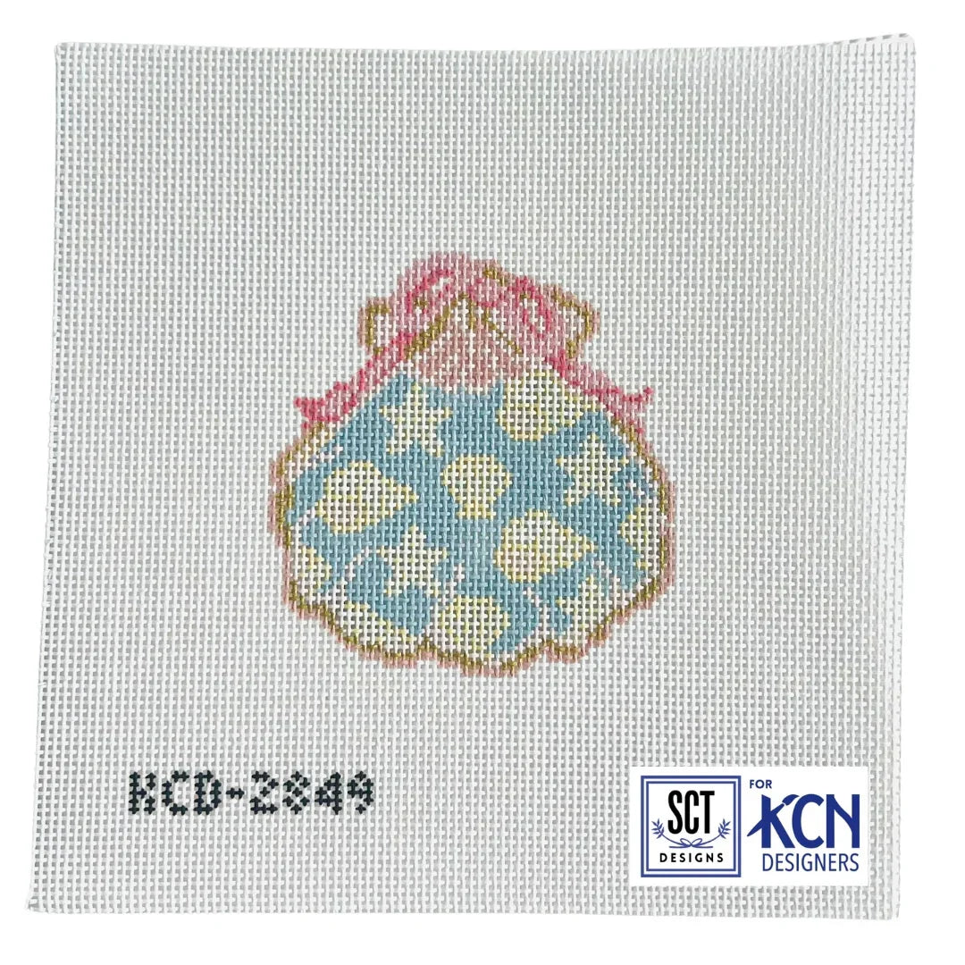 Seashell Gilded Scallop Needlepoint Canvas