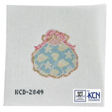Translation missing: en.Seashell Gilded Scallop Needlepoint Canvas