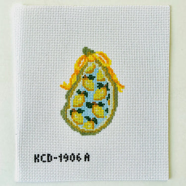 Translation missing: en.Lemons Gilded Oyster Needlepoint Canvas