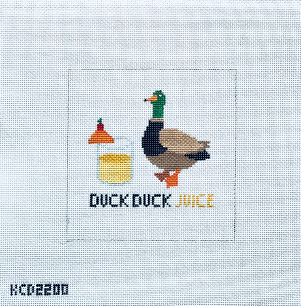 Duck Duck Juice Needlepoint Canvas