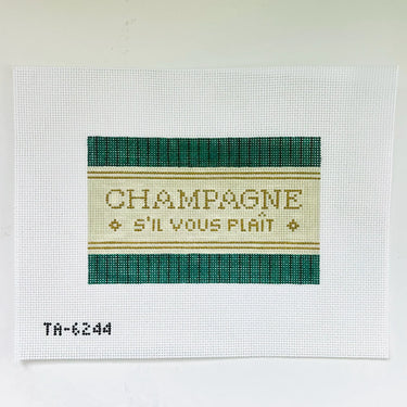 Translation missing: en.Champagne S'il Vous Plait Acrylic Purse Insert Needlepoint Canvas