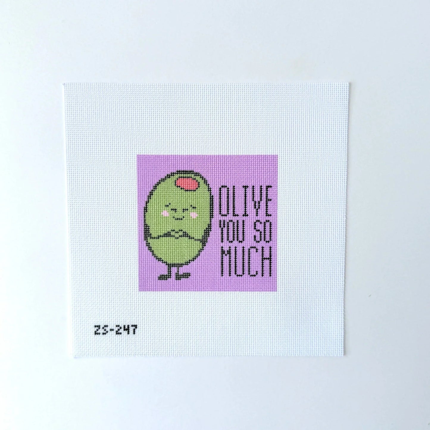 Olive You So Much Needlepoint Canvas