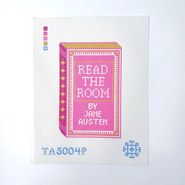 Translation missing: en.Read the Room Pink Needlepoint Canvas