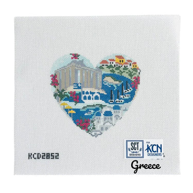 Translation missing: en.Greece Heart Needlepoint Canvas