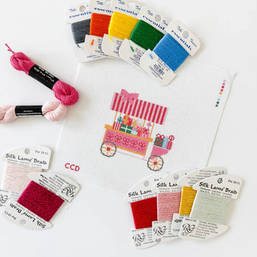 Translation missing: en.Christmas Trolley Cart Needlepoint Canvas