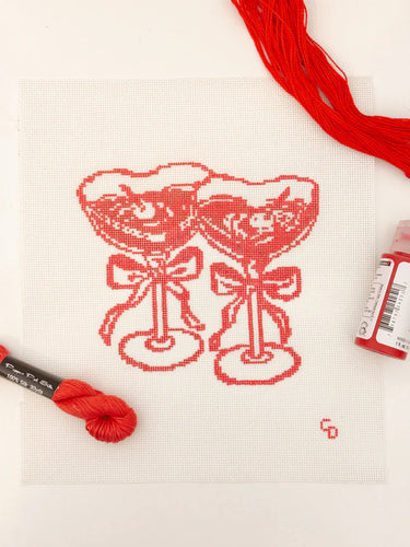 Translation missing: en.Valentine's Day Cocktail Needlepoint Canvas