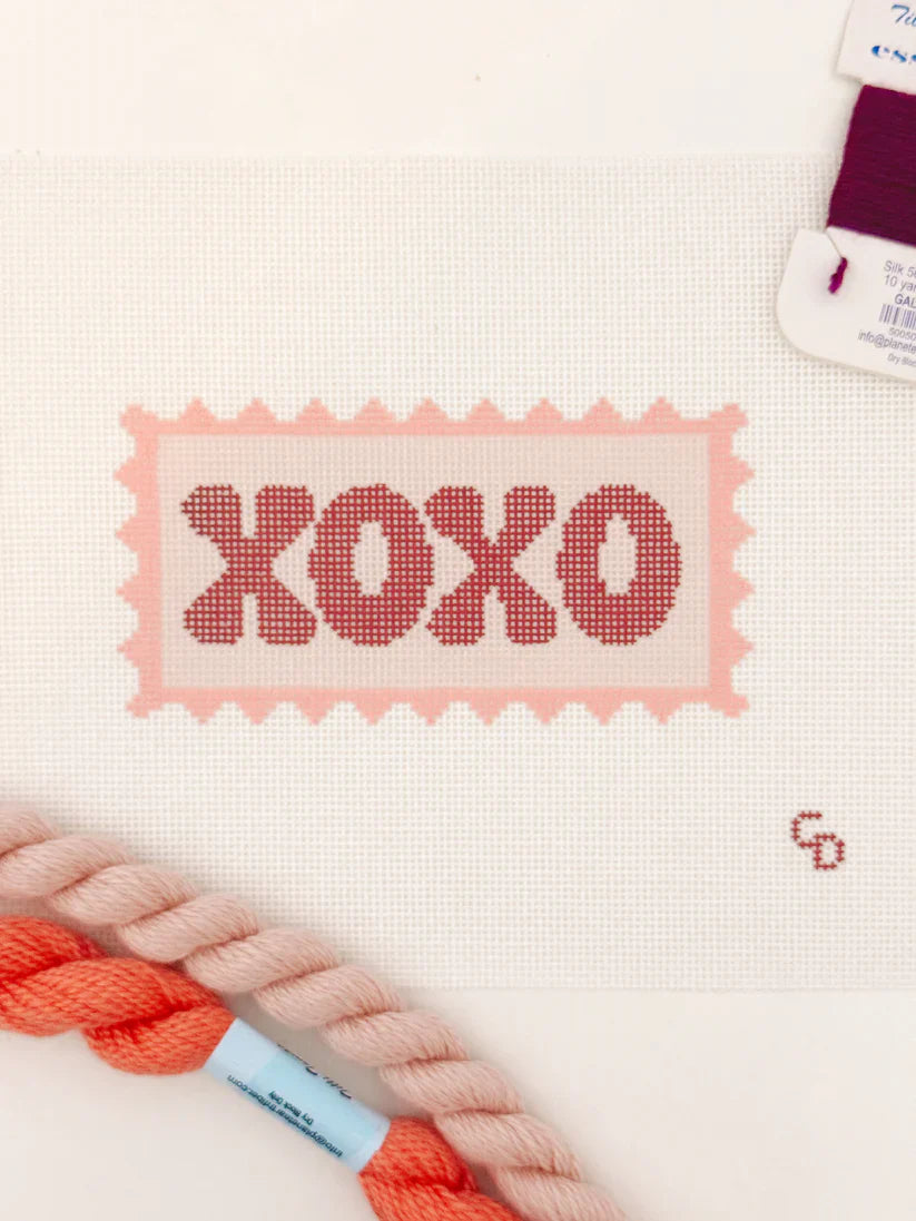 Valentine's Day Stamp Needlepoint Canvas