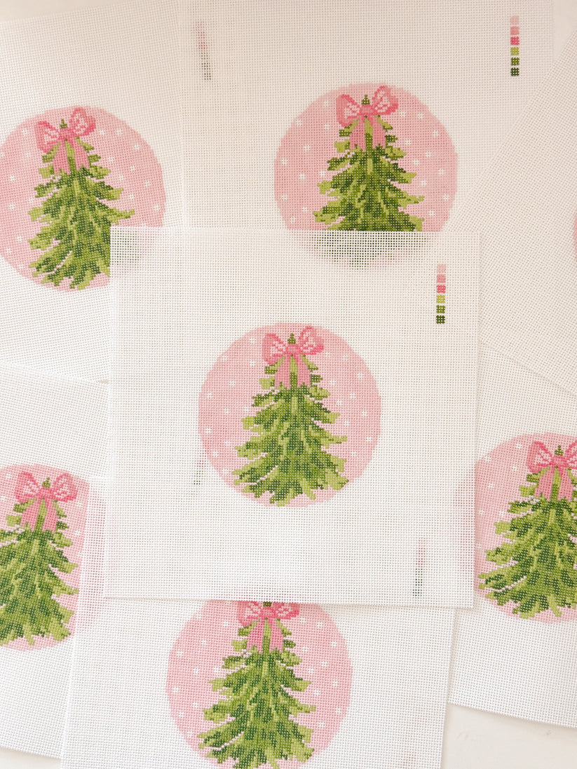 Bow Christmas Tree Needlepoint Canvas