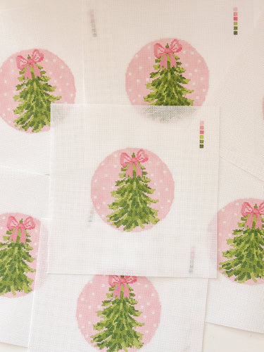 Translation missing: en.Bow Christmas Tree Needlepoint Canvas