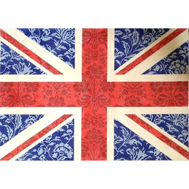 Translation missing: en.Floral Flag- Union Jack Needlepoint Canvas