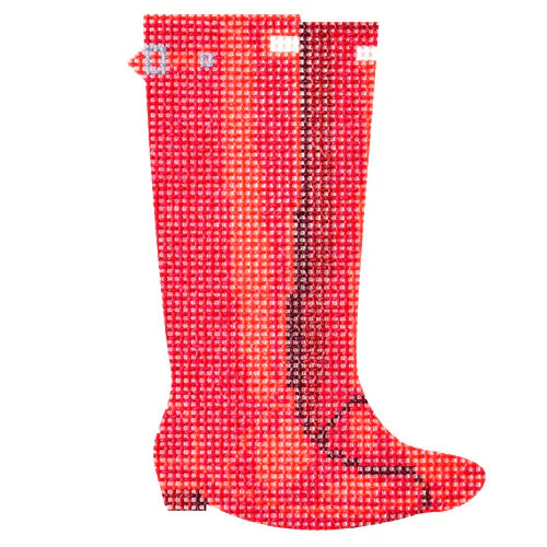 Preppy Wellies Needlepoint Canvas