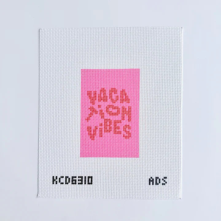 Vacation Vibes - Pink Printed Canvas