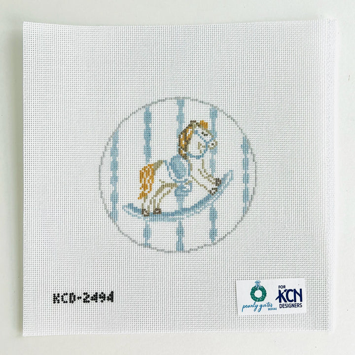 Blue Rocking Horse Round