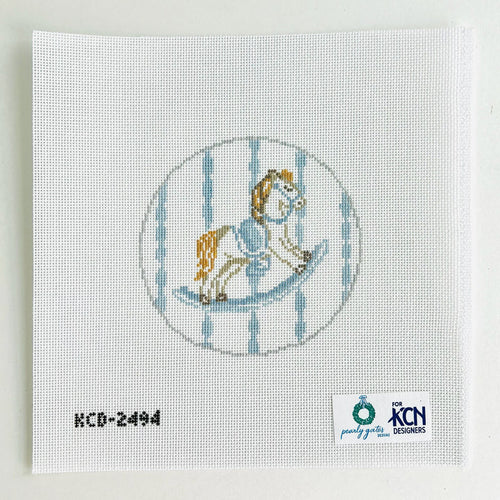 Blue Rocking Horse Round