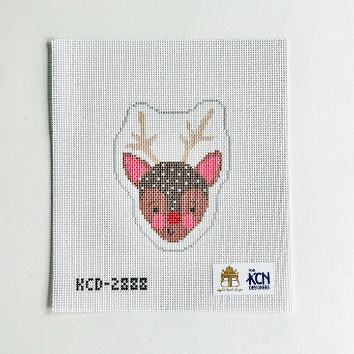 Reindeer Nutcracker Face Printed Canvas