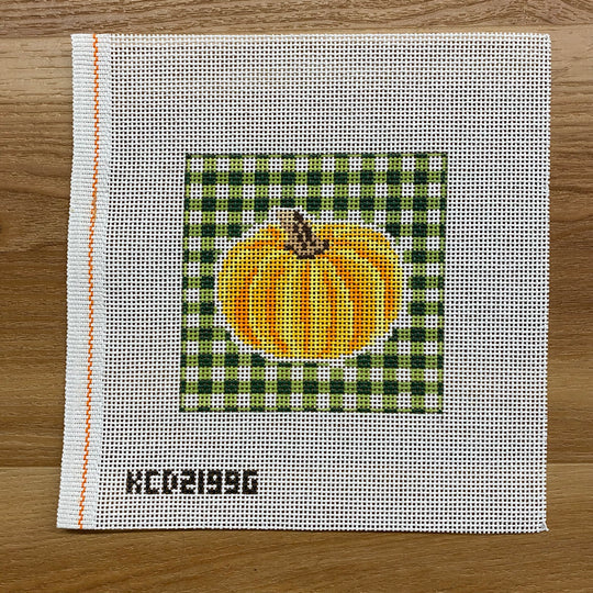 Pumpkin on Gingham Green