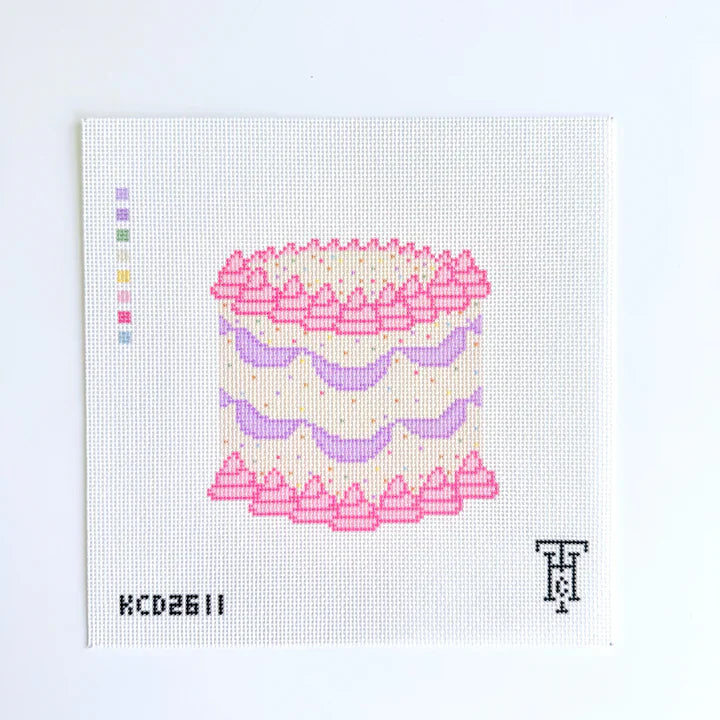 Pink & Purple Cake Printed Canvas