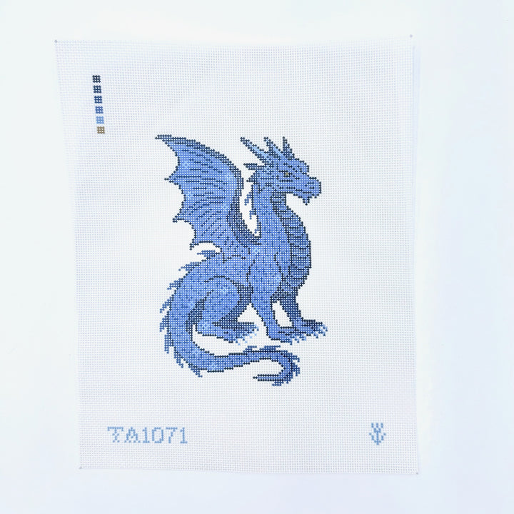 Sapphire Dragon Printed Canvas