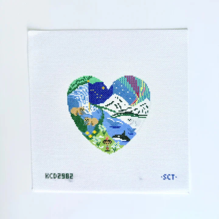 Alaska Is Where the Heart Is Printed Canvas