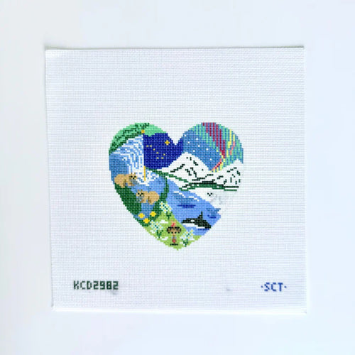 Alaska Is Where the Heart Is Printed Canvas