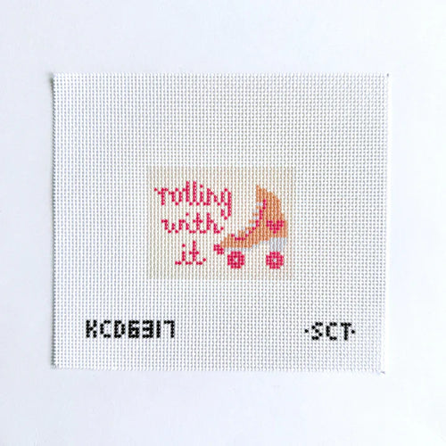 Rolling with It Bag Tag Printed Canvas