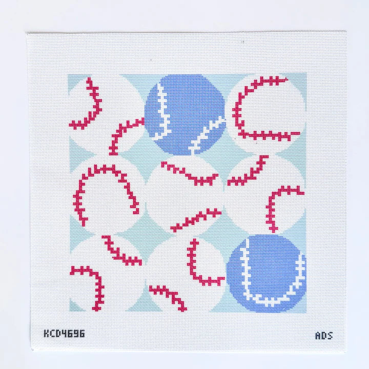 Baseball Square Printed Canvas