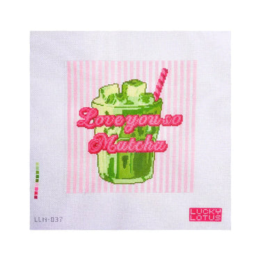 Translation missing: en.Love You So Matcha Needlepoint Canvas