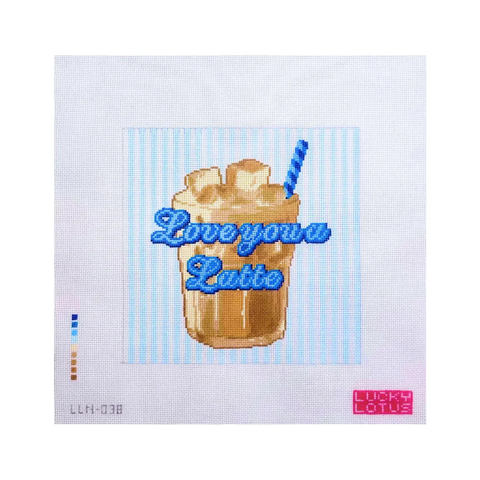 Love You A Latte Needlepoint Canvas