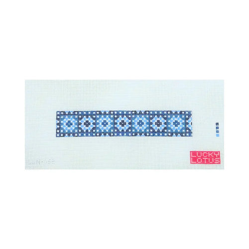 Granny Squares Blue Printed Needlepoint Canvas
