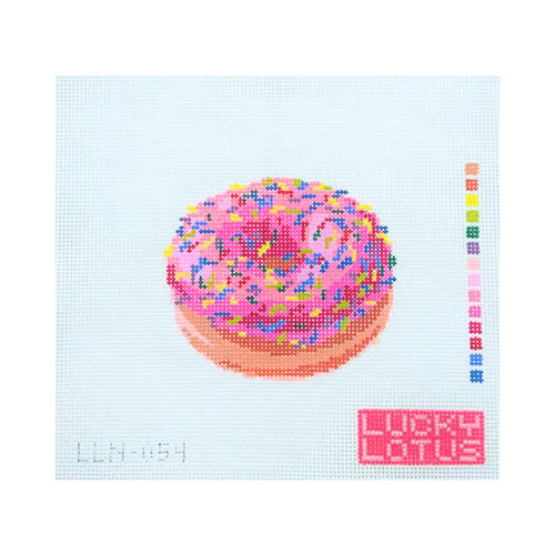 Sprinkle Donut Needlepoint Canvas
